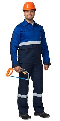 Костюм "СИРИУС-Новатор" куртка, п/комб. синий с васильковым и СОП (распродажа)