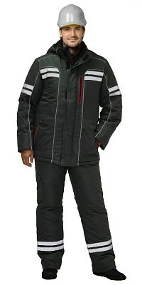 Костюм "СИРИУС-Галактика" зимний: куртка, брюки, т.серый и СОП (распродажа)