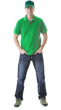 Рубашка-поло короткие рукава светло-зелёная, пл. 205 г/кв.м.
