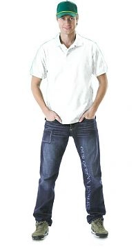 Рубашка-поло короткие рукава белая, пл. 205 г/кв.м.