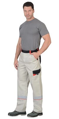 Брюки "СИРИУС-ХОВАРД-ЛЮКС" молочный с черным и красным