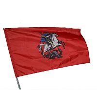 Флаг п/э "ГЕРБ МОСКВЫ"  90х130 см  (Распродажа)